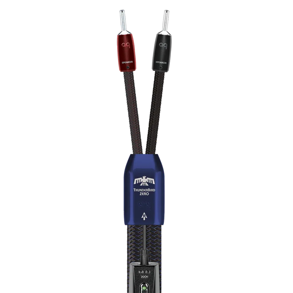 AQ Thunderbird Zero w/Silver Banana (3m) cable pair view