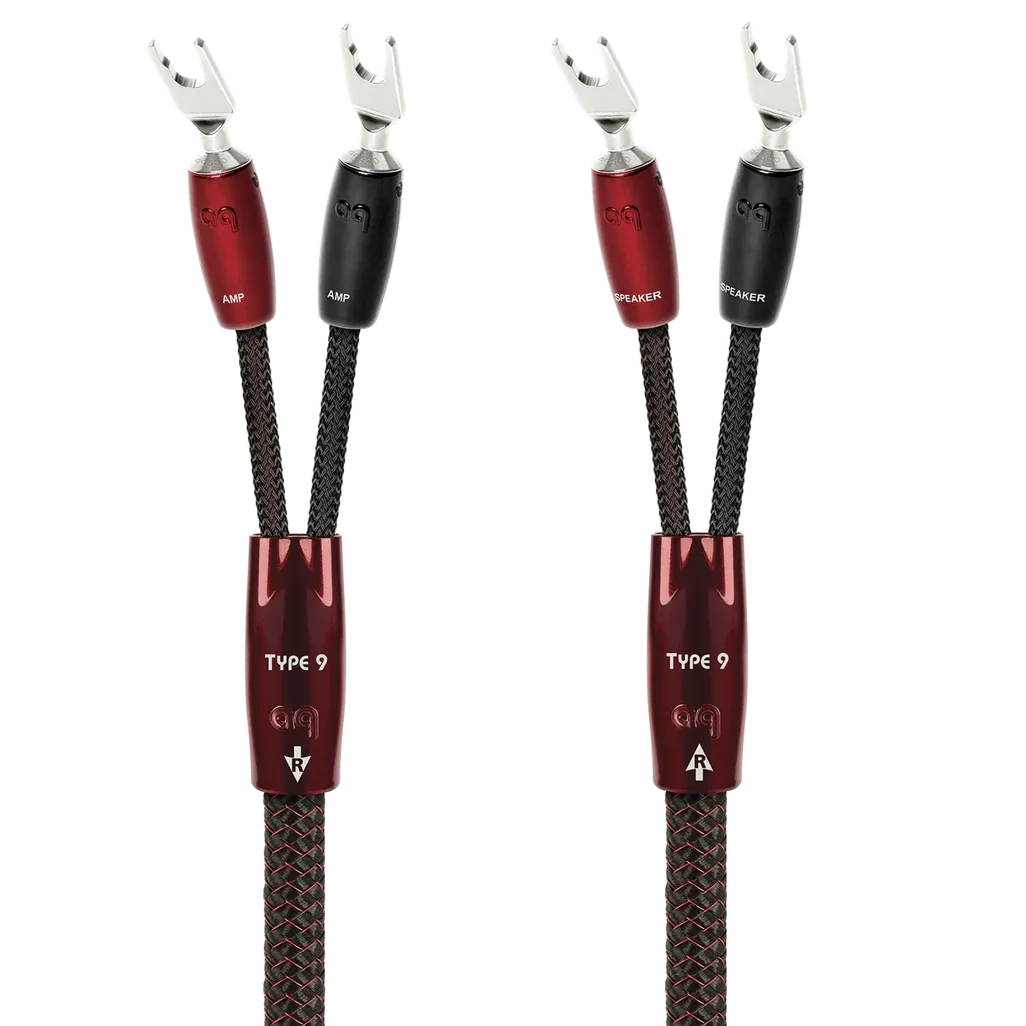AQ Type9 w/Silver Banana (3m) cable in gold pair view