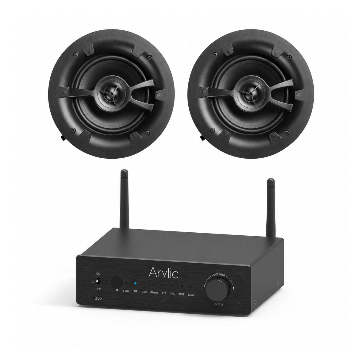 Arylic B50 ARC Amplifier with Linx L6V2 In-Ceiling Speakers