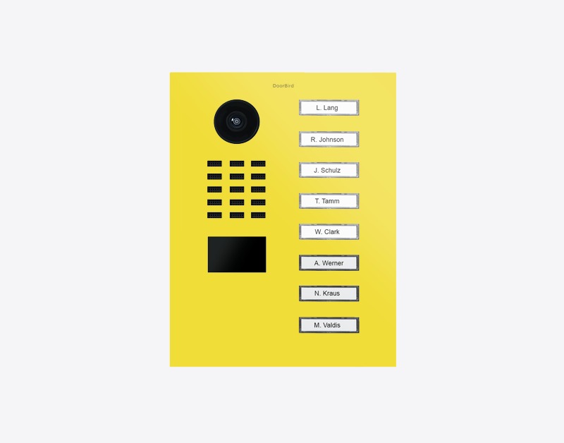 DoorBird D2208V 8-button IP video door station in RAL 1016 - Sulfur yellow