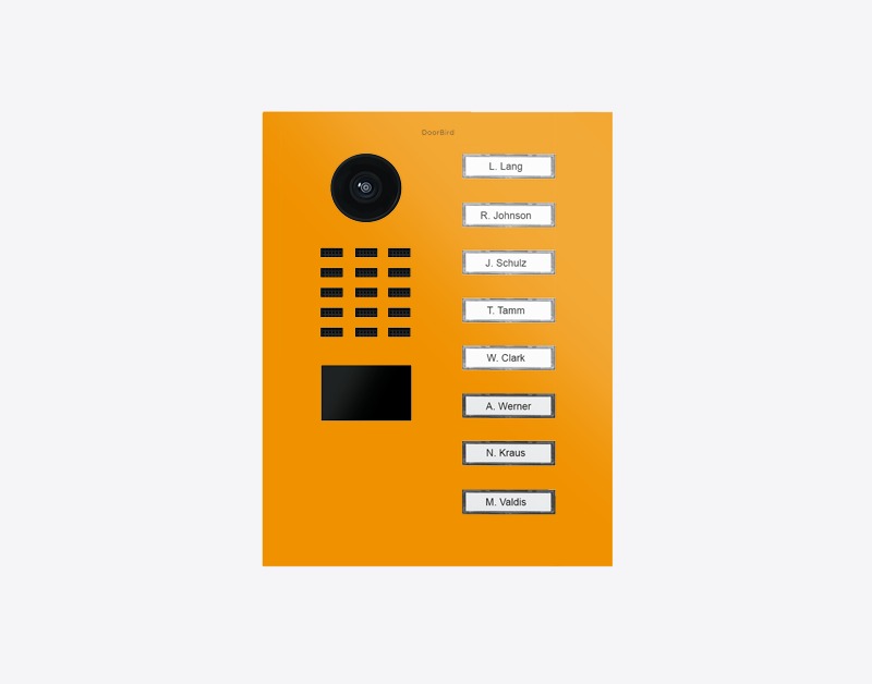 DoorBird D2208V 8-button IP video door station in RAL 1037 - Sun yellow