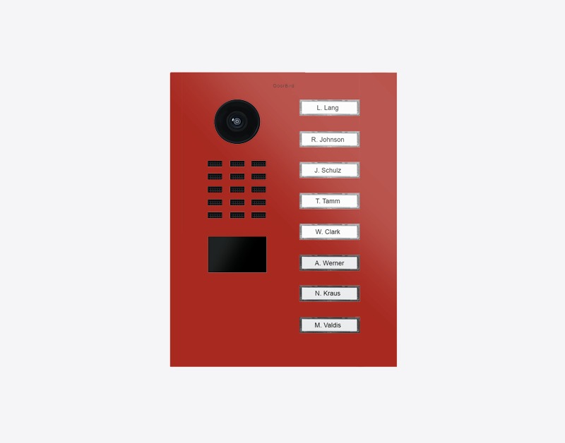 DoorBird D2208V 8-button IP video door station in RAL 3000 - Flame red
