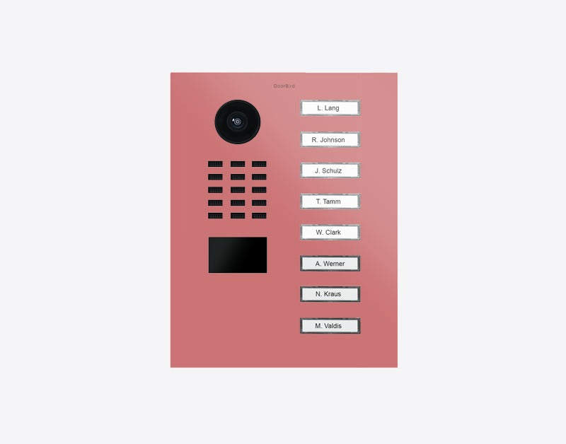 DoorBird D2208V 8-button IP video door station in RAL 3014 - Antique pink