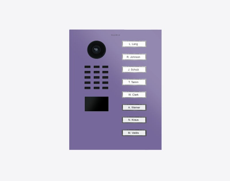 DoorBird D2208V 8-button IP video door station in RAL 4005 - Blue lilac