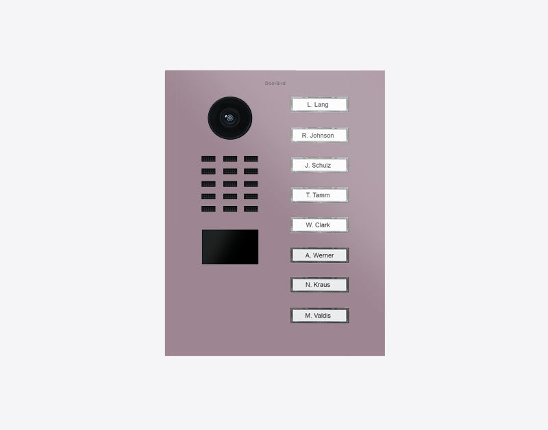 DoorBird D2208V 8-button IP video door station in RAL 4009 - Pastel violet