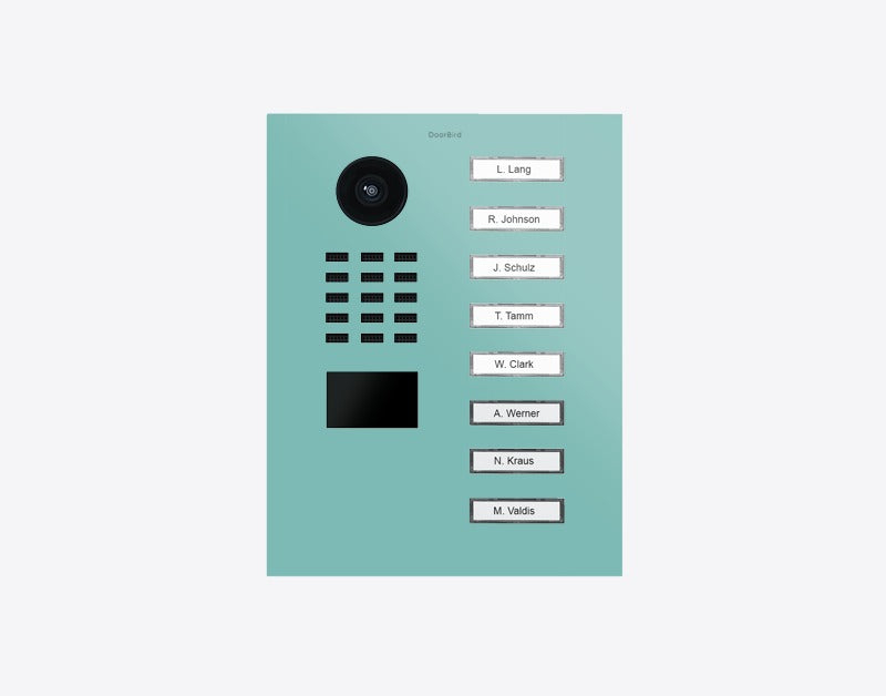 DoorBird D2208V 8-button IP video door station in RAL 6027 - Light green