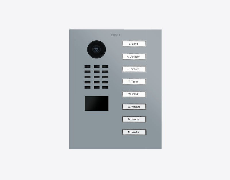 DoorBird D2208V 8-button IP video door station in RAL 7001 - Silver grey