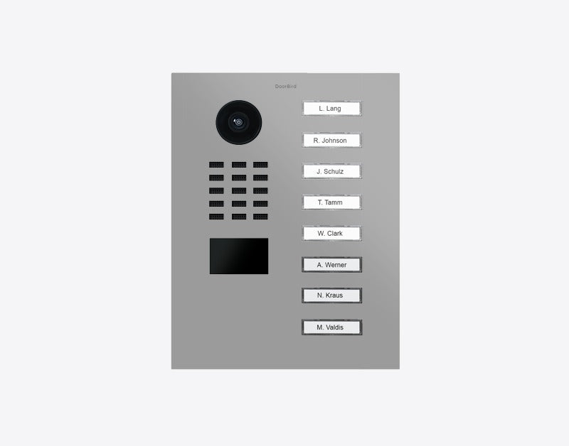 DoorBird D2208V 8-button IP video door station in RAL 7004 - Signal grey