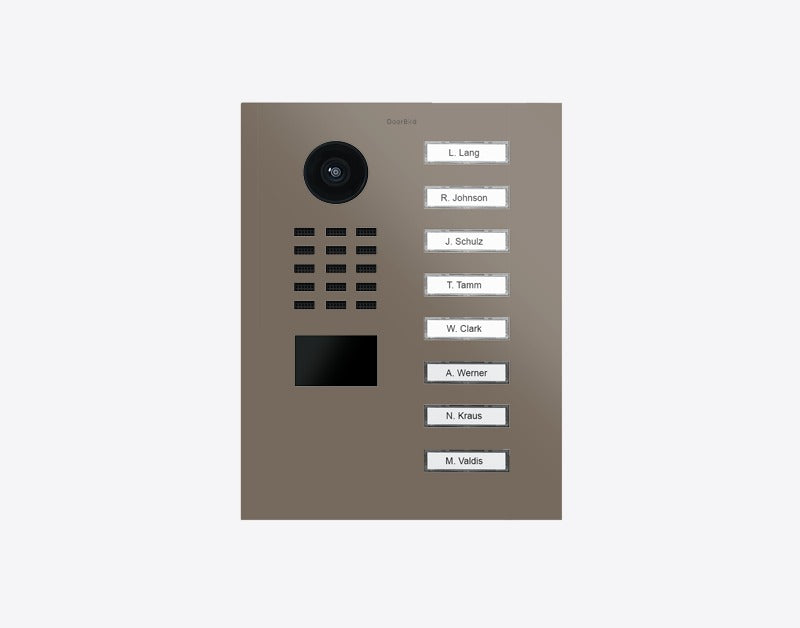 DoorBird D2208V 8-button IP video door station in RAL 7006 - Beige grey