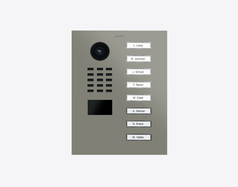 DoorBird D2208V 8-button IP video door station in RAL 7023 - Concrete grey