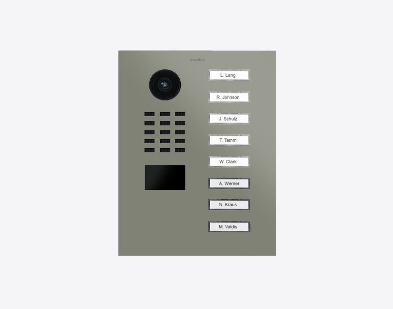 DoorBird D2208V 8-button IP video door station in RAL 7033 - Cement grey