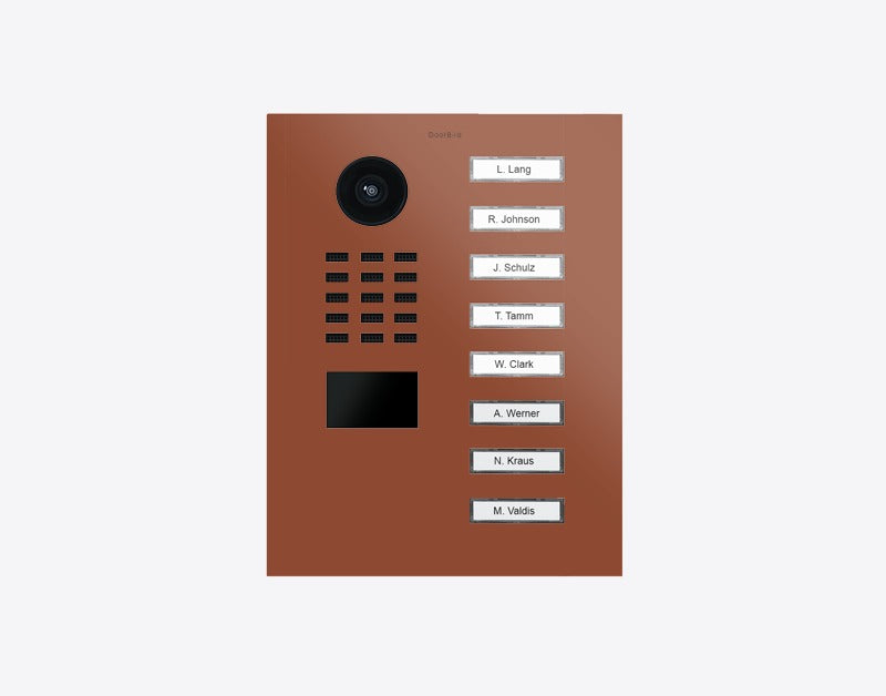 DoorBird D2208V 8-button IP video door station in RAL 8004 - Copper brown