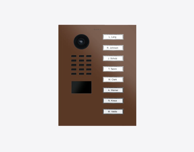 DoorBird D2208V 8-button IP video door station in RAL 8011 - Nut brown