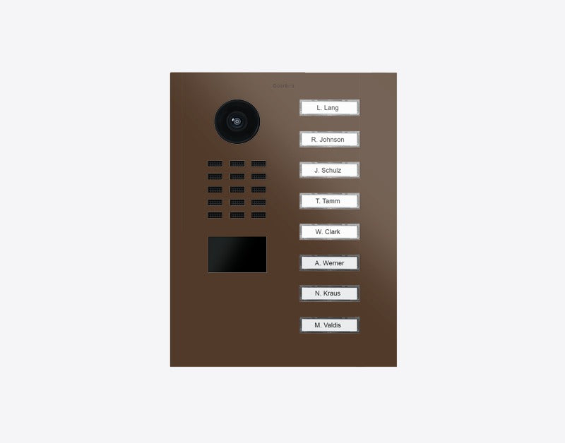 DoorBird D2208V 8-button IP video door station in RAL 8028 - Terra brown