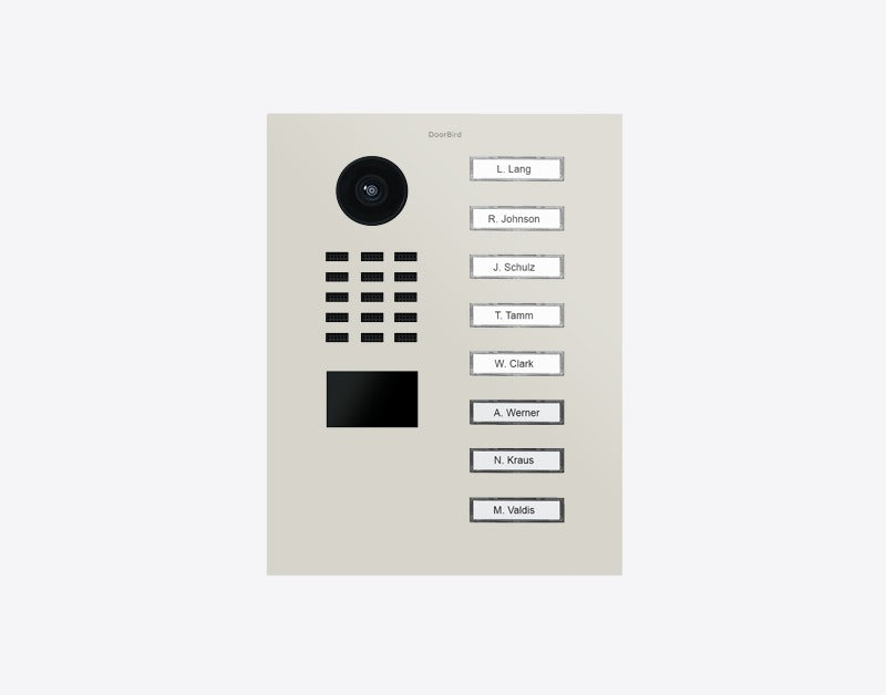 DoorBird D2208V 8-button IP video door station in RAL 9002 - Grey white