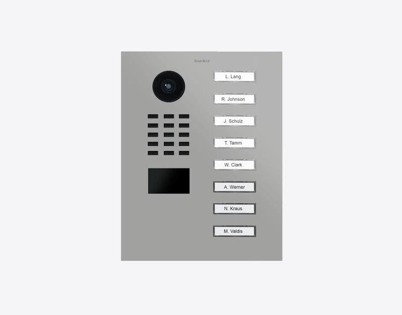 DoorBird D2208V 8-button IP video door station in RAL 9006 - White aluminium