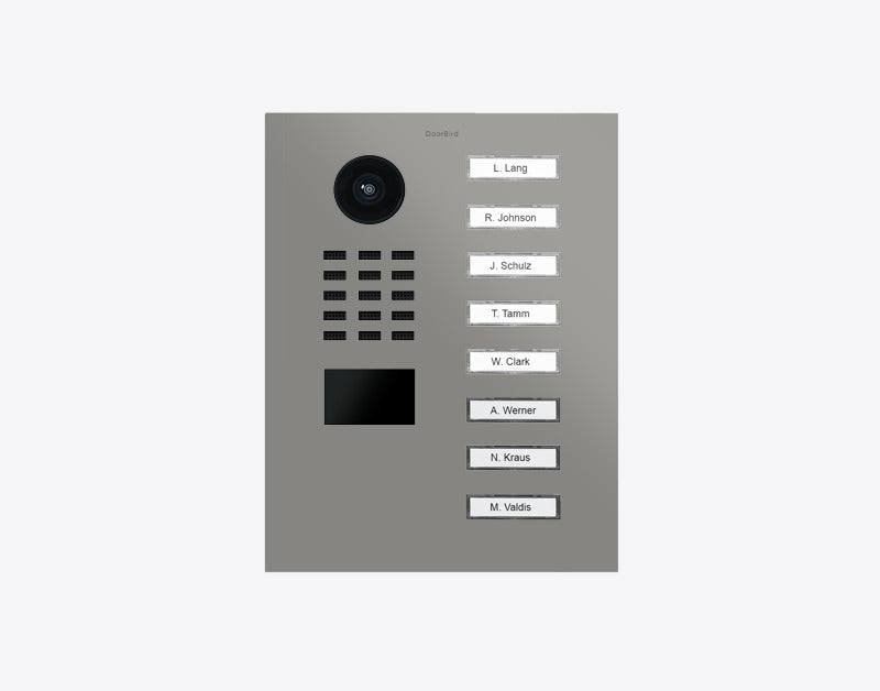 DoorBird D2208V 8-button IP video door station in RAL 9007 - Grey aluminium