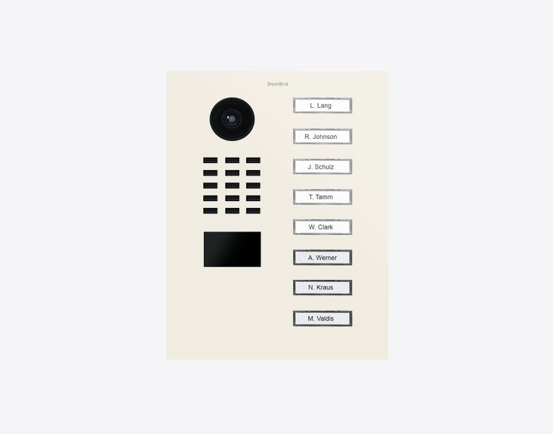 DoorBird D2208V 8-button IP video door station in RAL 9010 - Pure white
