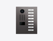 DoorBird D2208V 8-button IP video door station in Titanium finish as PVD coating, stainless steel, brushed