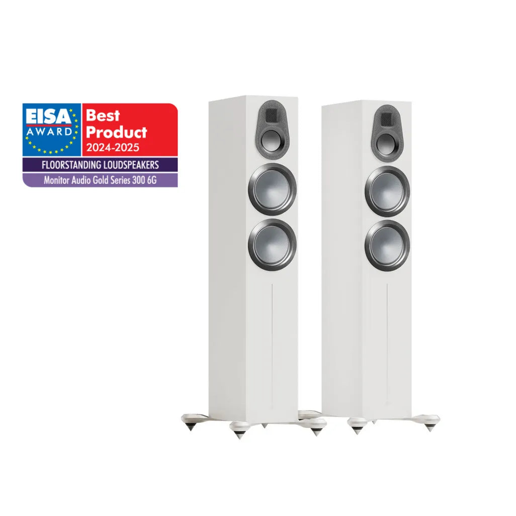 Monitor Audio Gold 300 F/Stander speaker in white alternate view