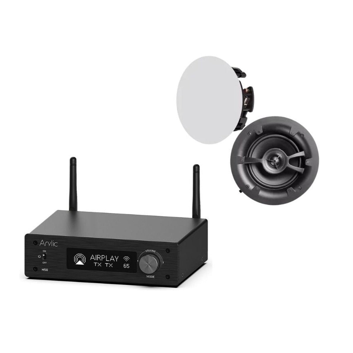 Arylic H50 1-Zone Package with Linx L6V2 In-Ceiling Speakers