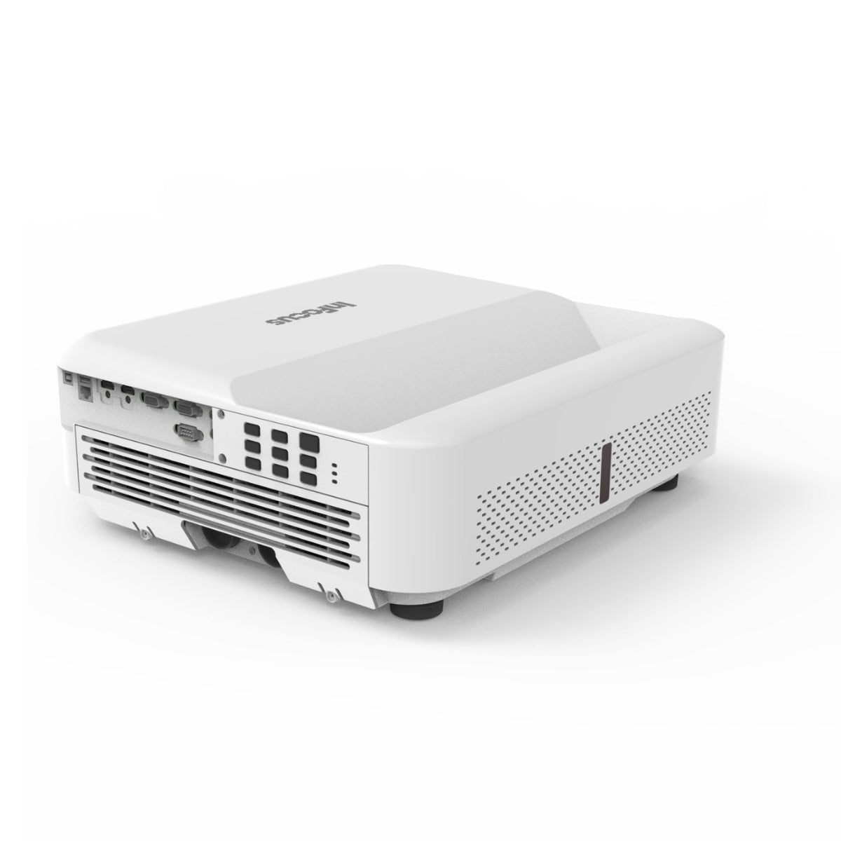 InFocus IN2009UT ultra short throw projector, rear connection panel angle