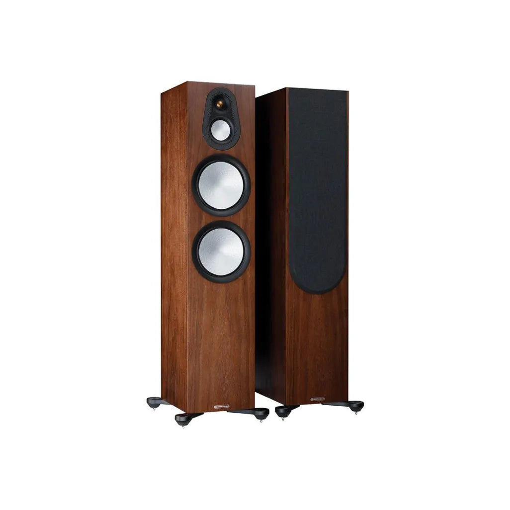 Monitor Audio Silver 500 F/Stander uncategorized in Walnut finish with grille