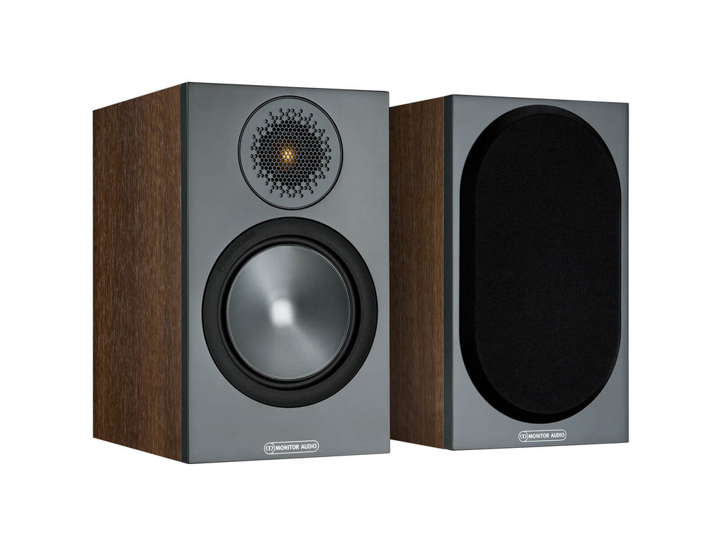 Monitor Audio Bronze 50 in Walnut finish pair view