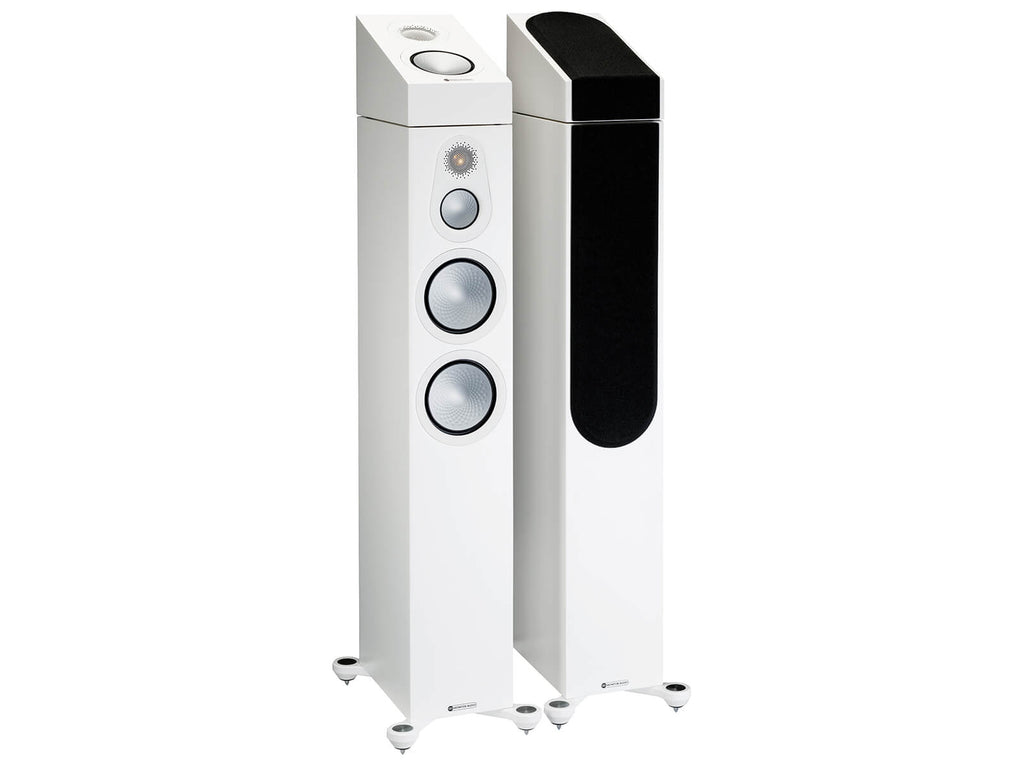 Monitor Audio SilverAMS ATM/Sur speaker in Satin White finish with grille