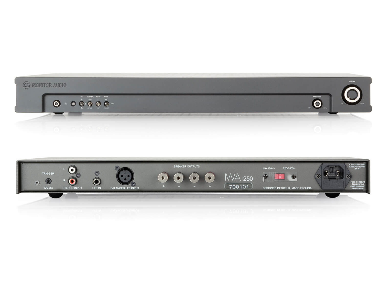 Monitor Audio IWA250 Subwoofer Amplifier front view 2