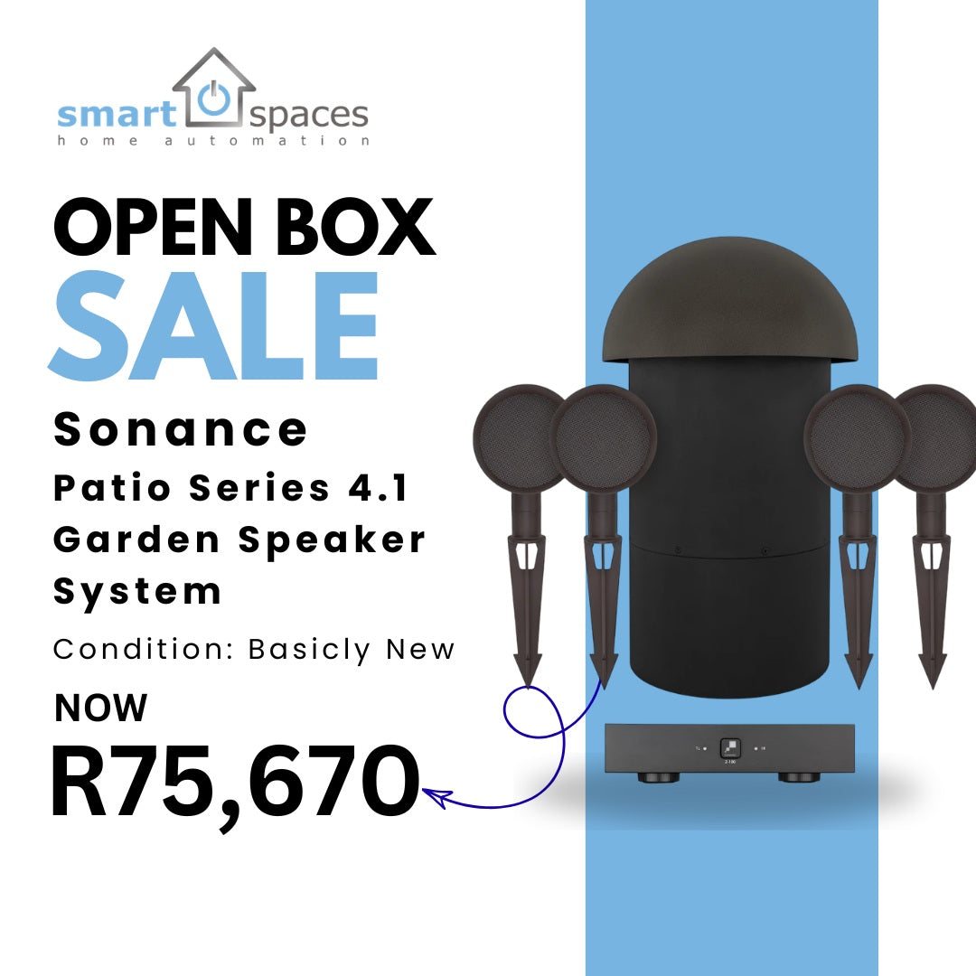 Open Box - Sonance Patio Series 4.1 - Garden Speaker System Incl Subwoofer and Amplifier in white