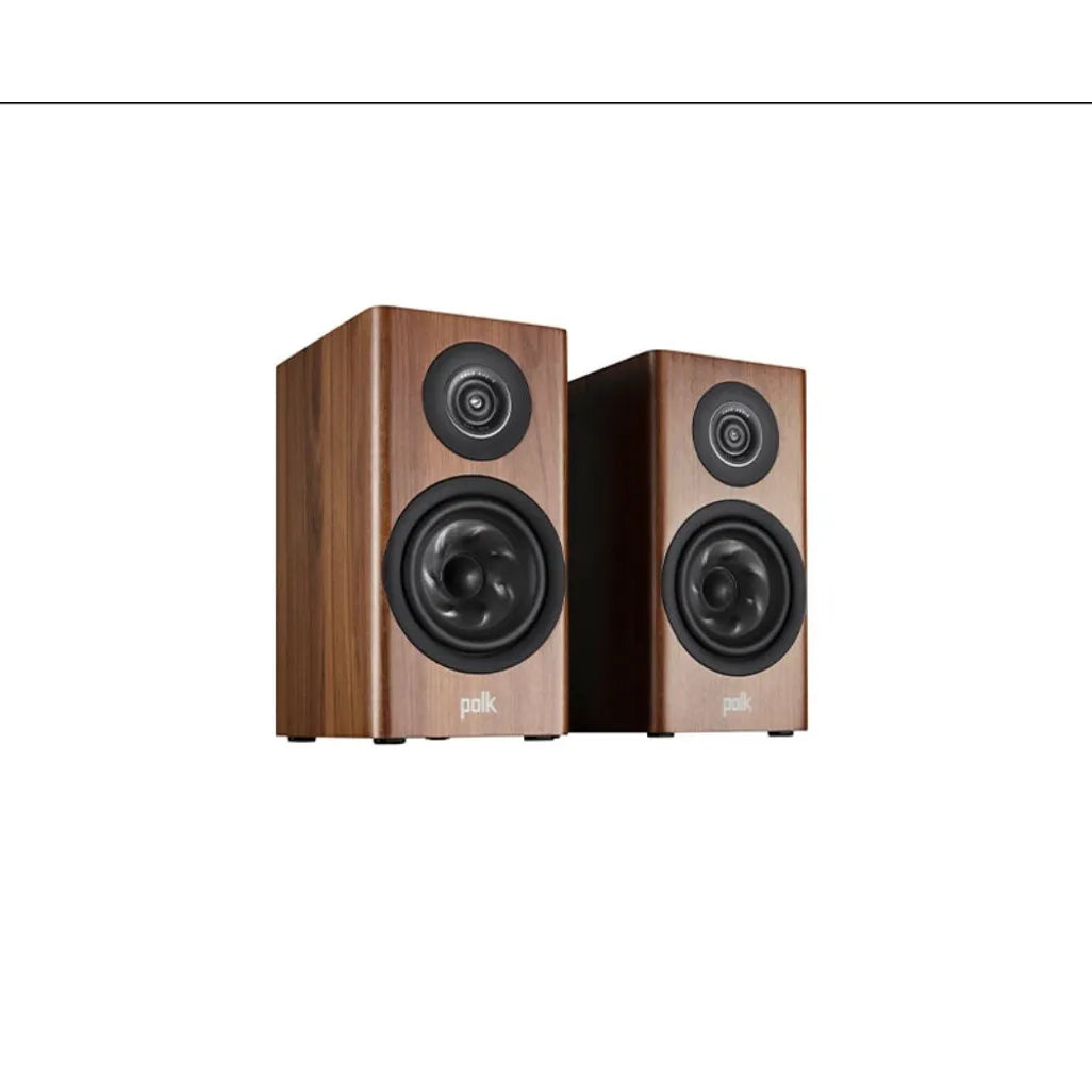 Polk Reserve R100 Bookshelf Speaker — brown bookshelf speakers, pair