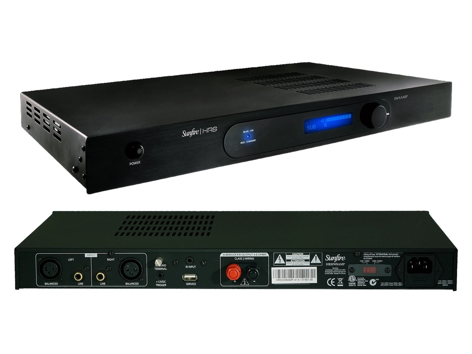 SpeakerCraft HRSIW8 520 W Class-D Rackmount Subwoofer Amplifier