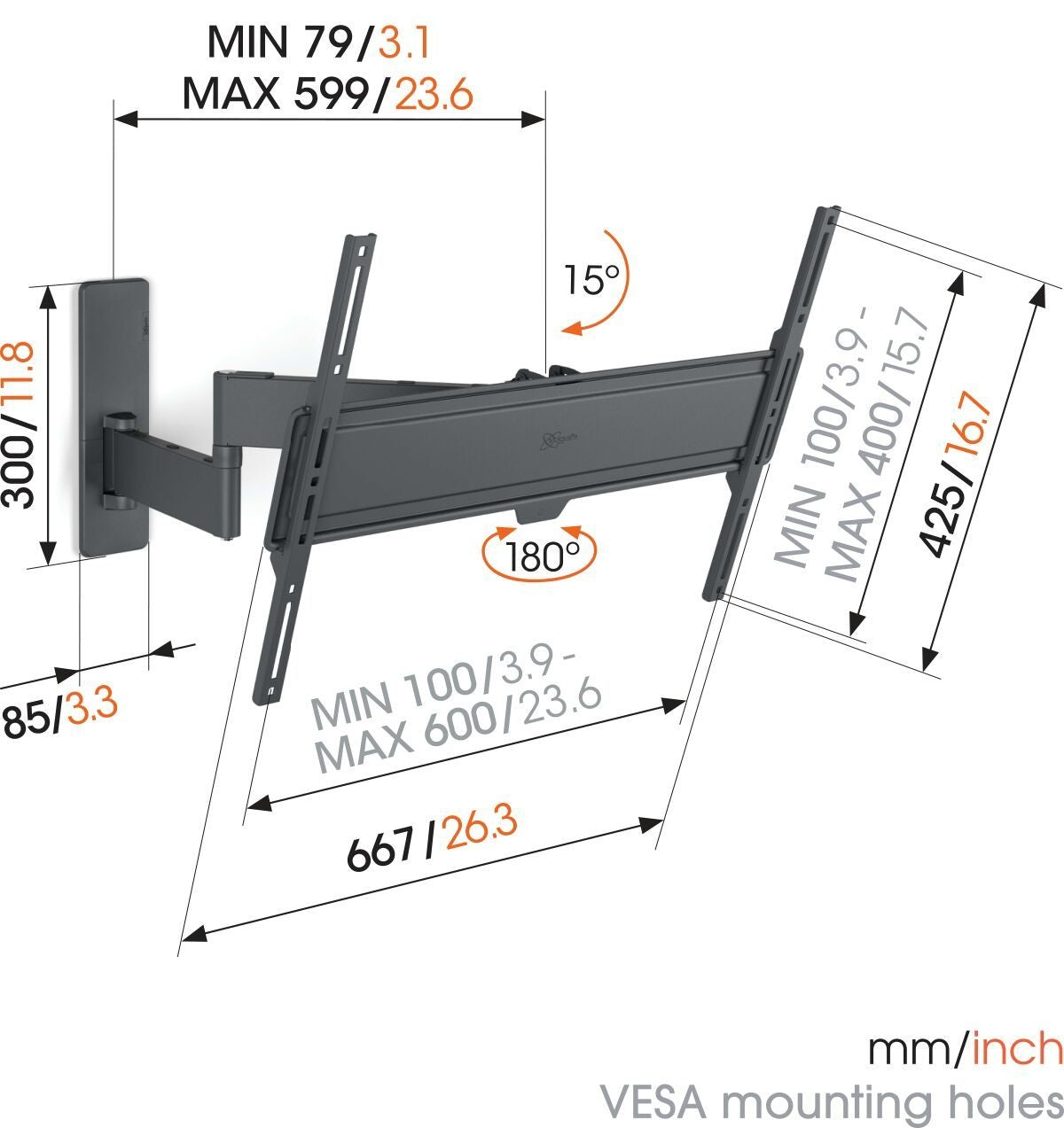 Vogel's TVM 1645 mount alternate view