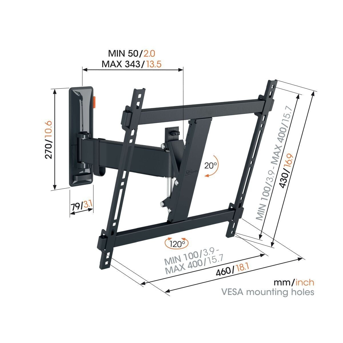 Vogel's TVM 3425 mount alternate view