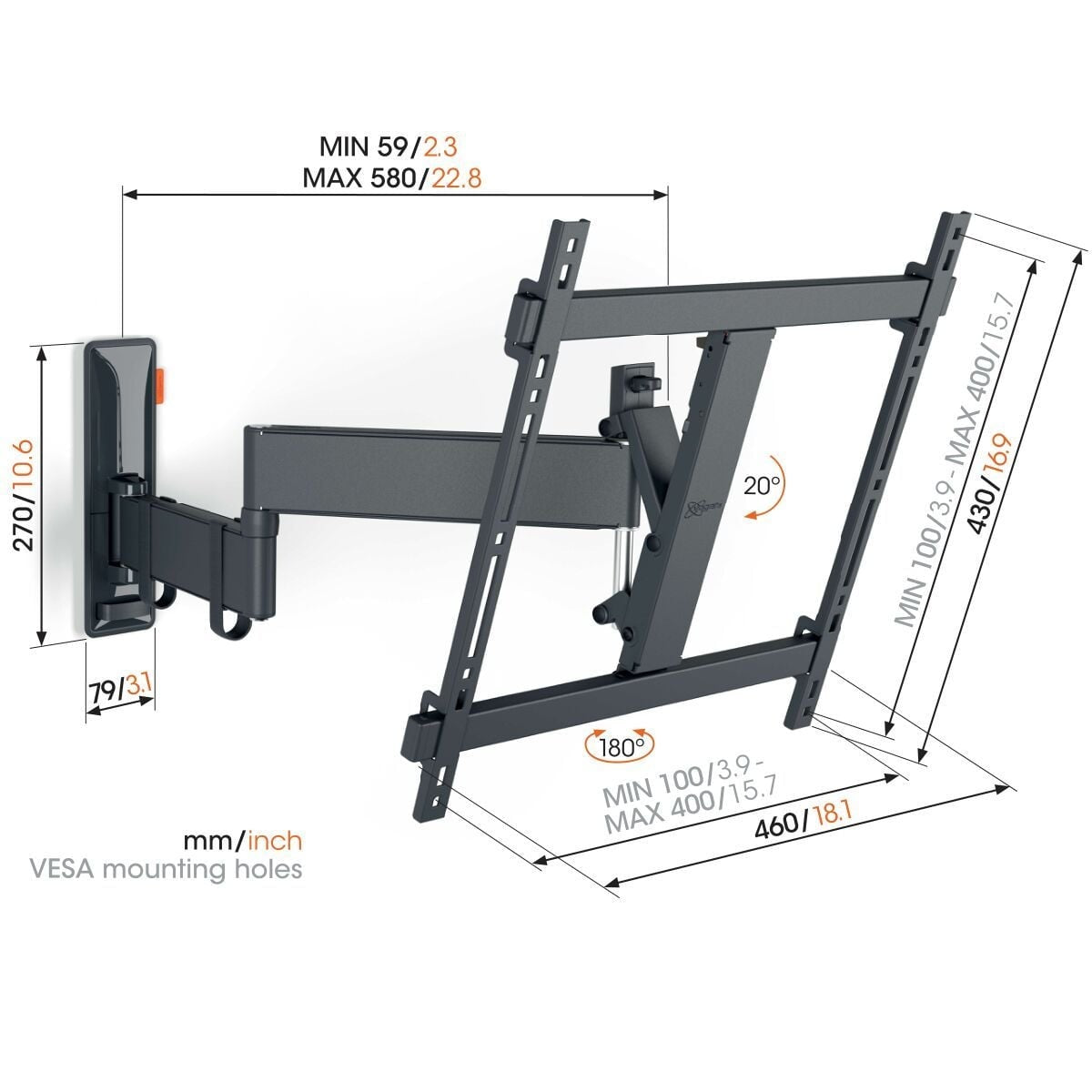 Vogel's TVM 3445 mount alternate view