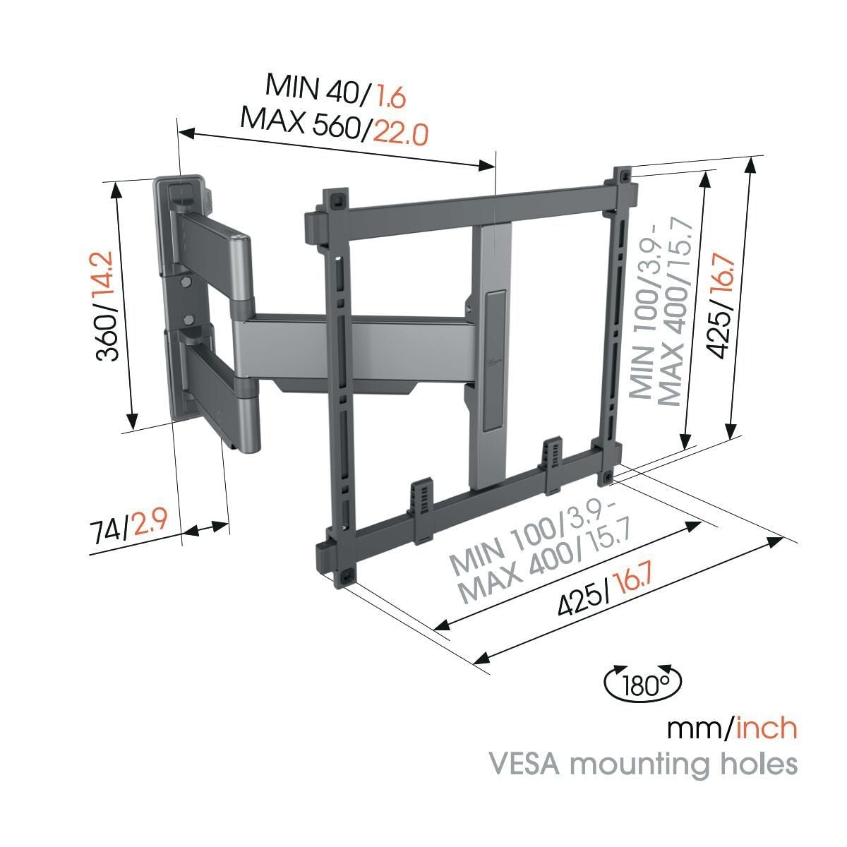 Vogel's TVM 5445 mount alternate view