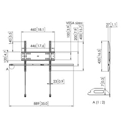 Vogel's PFW 4500 Display WALL Mount Fixed - Black