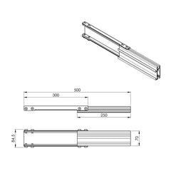 Vogel's PLA 9303 Extension FOR PLB 31XX - Black