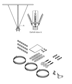 Vogel's PUA 9510 Stabilization KIT PUC 24XX - Silver