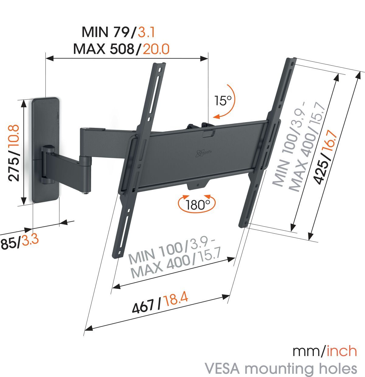 Vogel's TVM 1445 mount alternate view