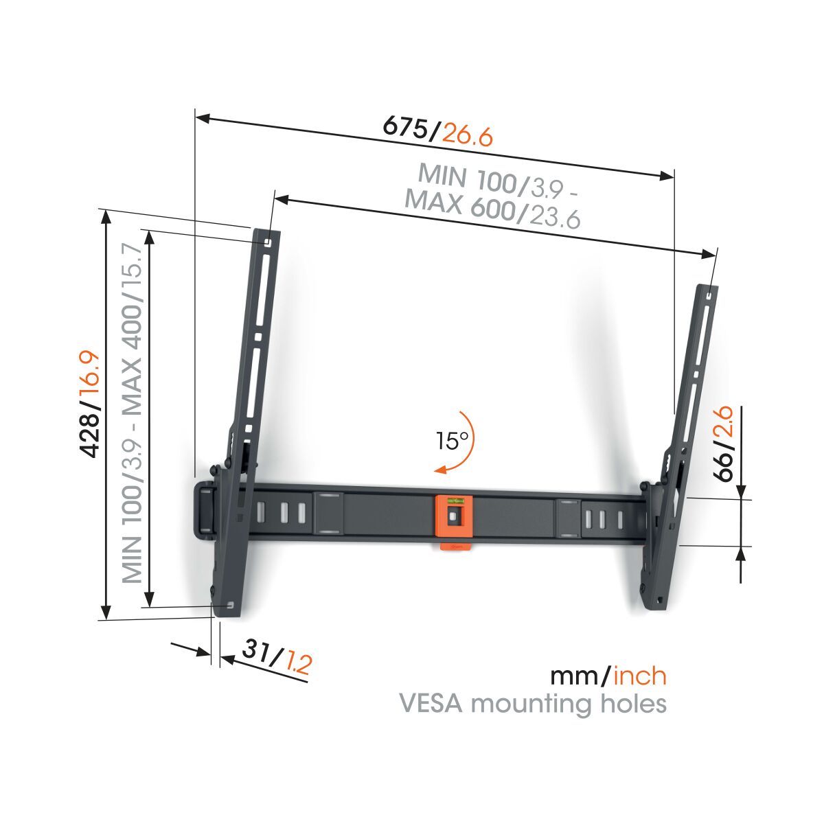 Vogel's TVM 1615 mount alternate view